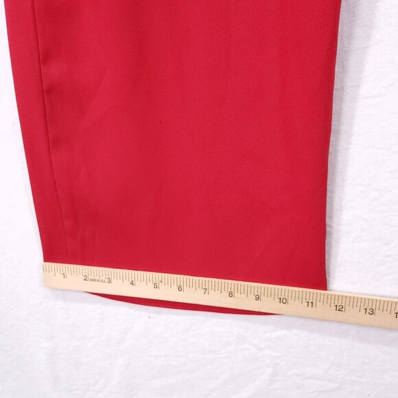 Boden Romilly Jumpsuit Size 4R Belted With Pockets Wide Cropped Leg Red V-Neck - Picture 8 of 14